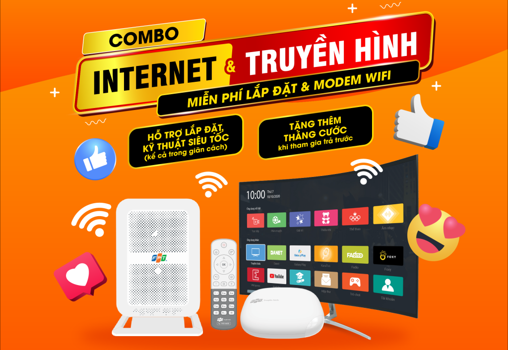 gói combo internet truyền hình fpt