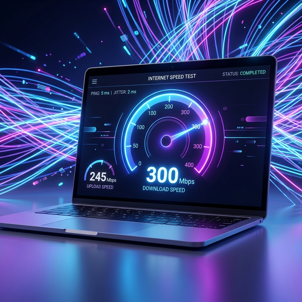 Kiểm tra tốc độ băng thông internet cáp quang FPT cho kết quả download upload vượt trội